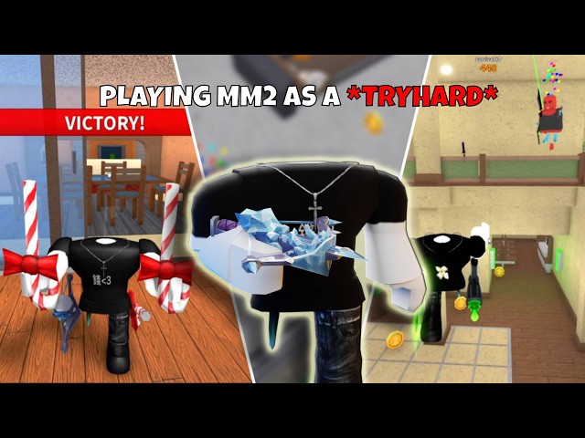 PLAYING MM2 AS A *TRYHARD* (Murder Mystery 2)