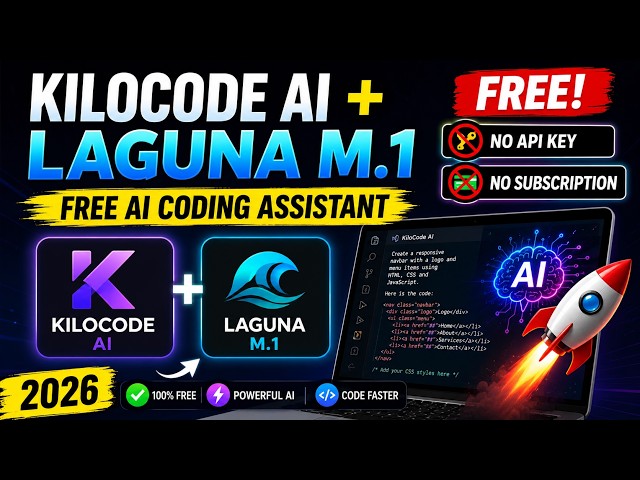 Best FREE AI Coding Setup? Kilocode AI + Laguna M.1 🤖 No Subscription Needed(2026)