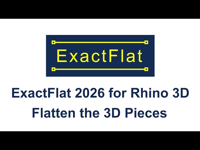 Step 11: Flatten the 3D Pieces | ExactFlat 2026 for Rhino 3D
