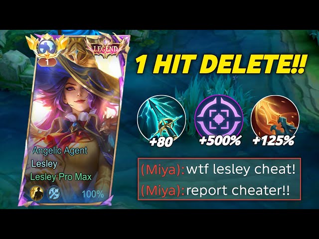 NEW META! LESLEY 500% BEST DAMAGE BUILD AND EMBLEM!!😱🔥 (new build) | LESLEY BEST SKIN 2026