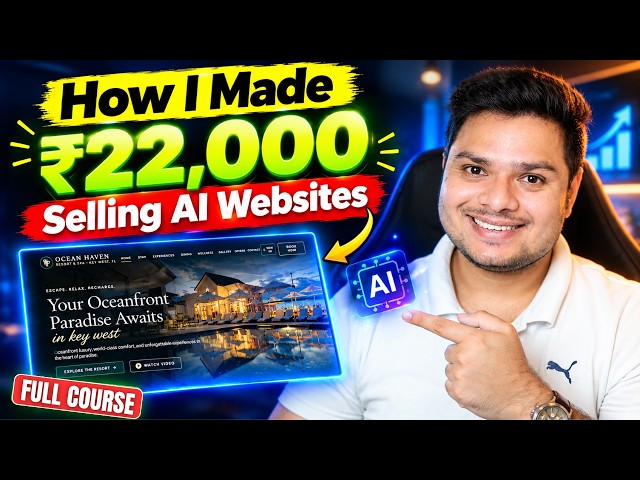 How I Made ₹22,000 by Building Websites with AI 😮 Step By Step Tutorial In Hindi | No Coding
