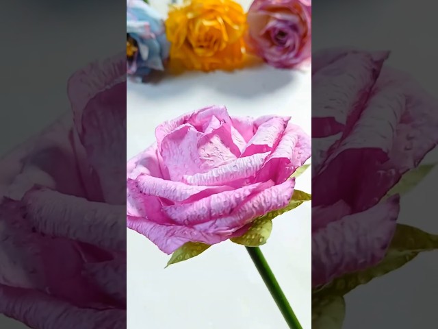 Satisfying Paper Towel Rose 🌹 #shorts #paperrose #diy