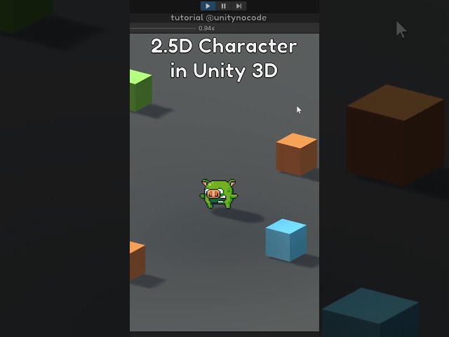 make 2.5D game couple minutes in Unity with no code ? #gamedev #unity #unitynocode