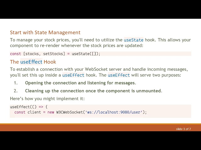How to Dynamically Update Stock Prices in React with WebSockets