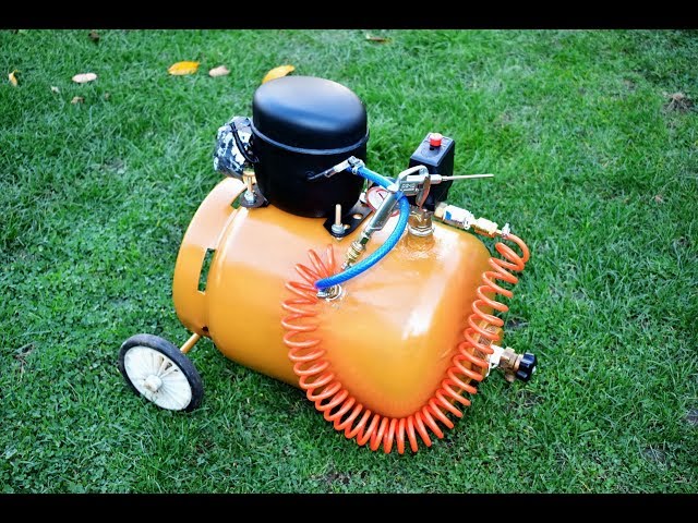 DO NOT THROW AWAY YOUR OLD REFRIGERATOR COMPRESSOR / How to make Homemade air Silent Compressor