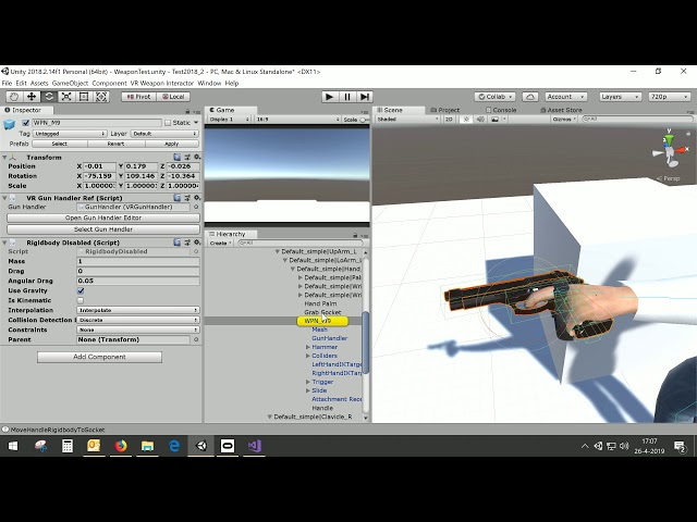 Humanoid Control v3 preview with VR Weapon Interactor