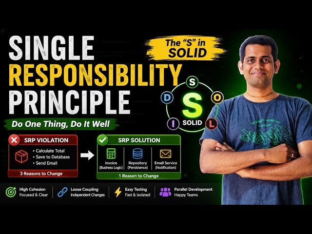 Single Responsibility Principle (SRP) Explained with Java | SOLID Principles