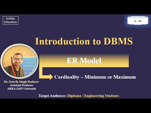 DBMS Tutorial #10 | Maximum & Minimum Cardinality | Structural Constraints in ER Diagram |ER Diagram