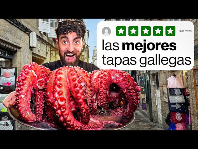 The most FAMOUS TAPAS STREET in Galicia (80 bars in 150 meters)