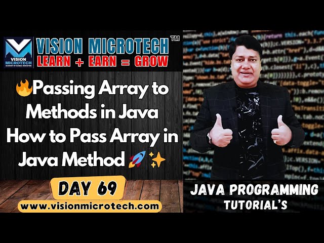 🔥Passing Array to Methods in Java | How to Pass Array in Java Method 🚀 ✨