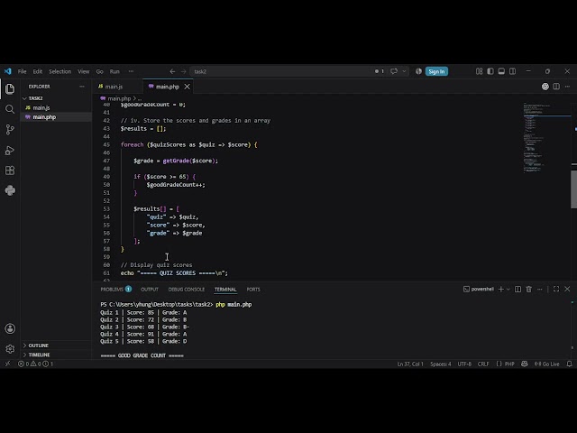 Task2 PHP Scripting Languages Assignment Tutorials