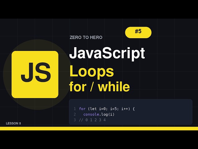 JavaScript From Zero to Hero #5 – Stop Repeating Code (Learn Loops Fast)