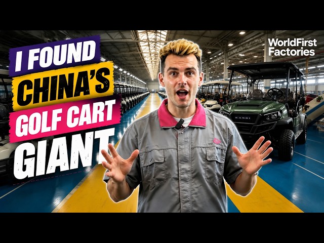 The globally popular golf cart has been driven from the factory to the beach.