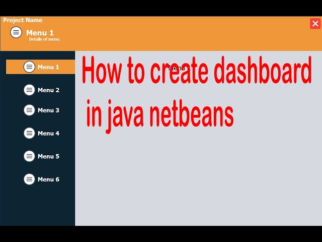 Java Project Tutorials - Part 3. How to create #Dashboard in #Java #Netbeans
