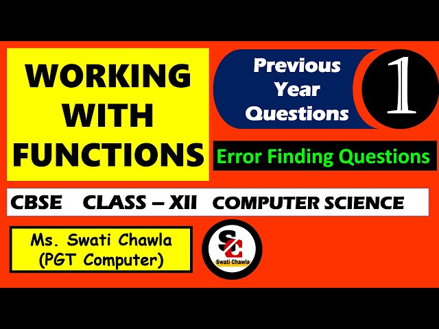 Error Finding Questions | MOST IMPORTANT | CBSE | Class 12 |  Computer Science