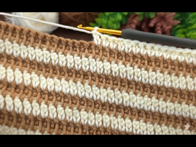 Perfect for Beginners: Two Color 2-Row Crochet Pattern