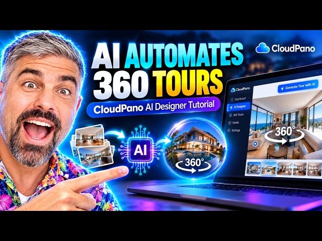 How To Use AI To Automate 360 Virtual Tours: CloudPano AI Designer Tutorial