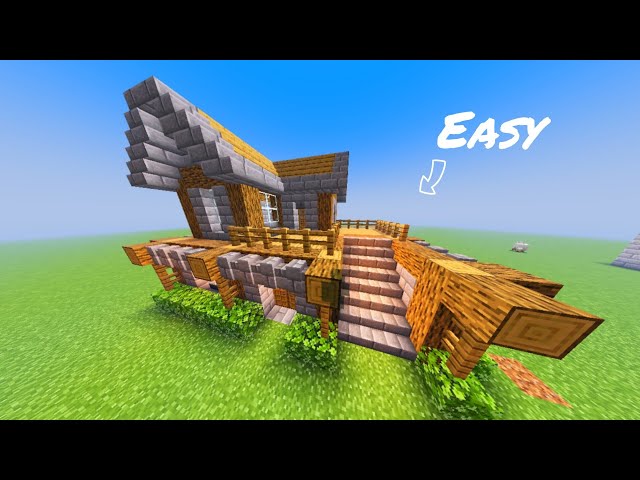 How to build an easy starter house in minecraft Tutorial.