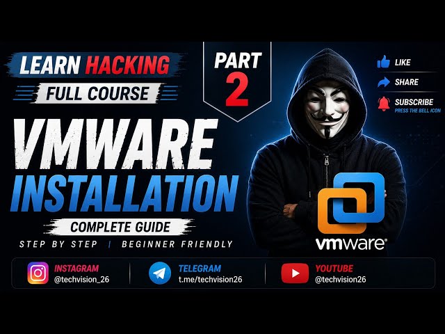 Vmware Installation learn hacking part-2 | Live # viral #techvision26 #cybersecurity #hacking