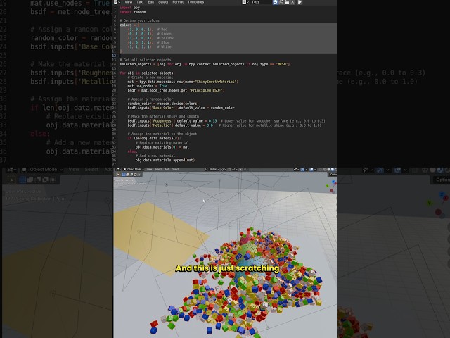 How to use Python to automate 3D simulations in blender #python #blender #3danimation #coding
