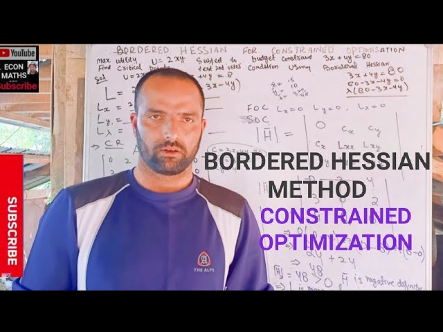 BORDERED HESSIAN METHOD For Constrained Optimisation Numerical. #Hessian #optimisation