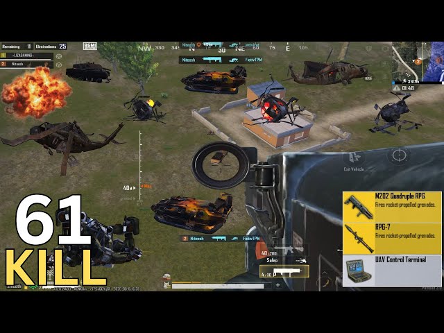 30+31 Kills 🤯 Jet + M202 Fight Against Tank, Helicopter, Robot in Payload 3.0 💥 || PUBG MOBILE ||