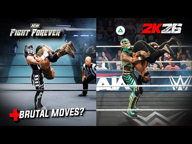 AEW vs WWE 2K26 - BRUTAL Moves! 😳