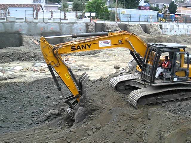 Diggers and Excavators digging and excavating