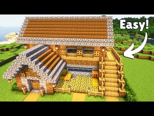 How to Build Survival Starter House in Minecraft | Tutorial🏡