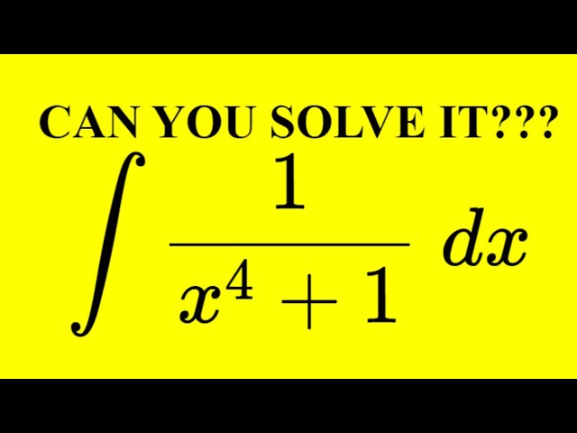 Solving WITHOUT partial fractions