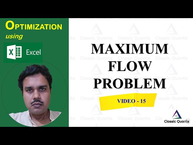 15. Maxflow problem | Optimization using Excel