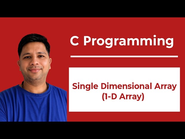 Types of Array In C Programming | Single Dimensional Array | 1-D Array | In Hindi