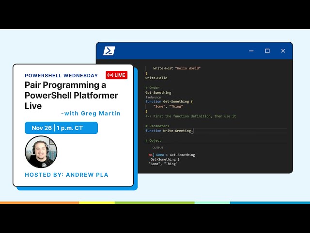 Pair Programming a PowerShell Platformer Live