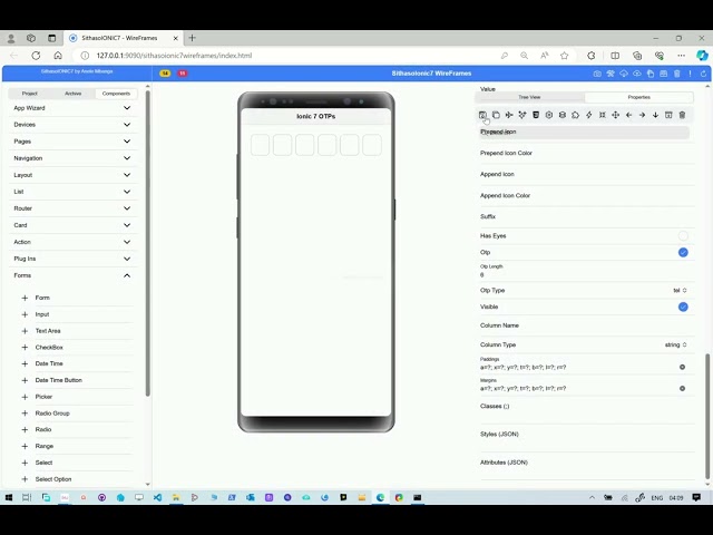 SithasoIONIC7 - Numeric, Password, Text OTP for Ionic 7
