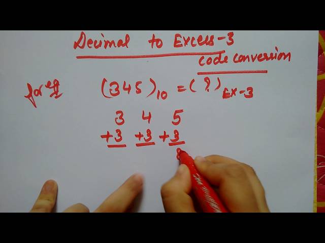 Decimal to Excess 3