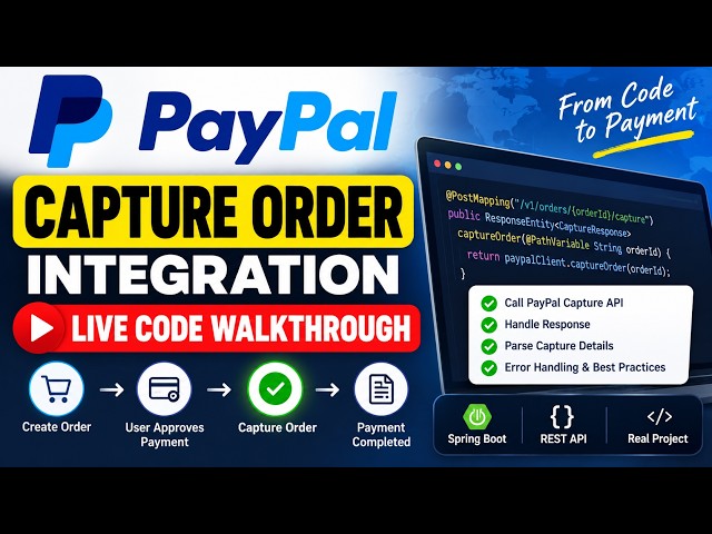 Paypal capture-order api Integration - LIVE code walkthrough