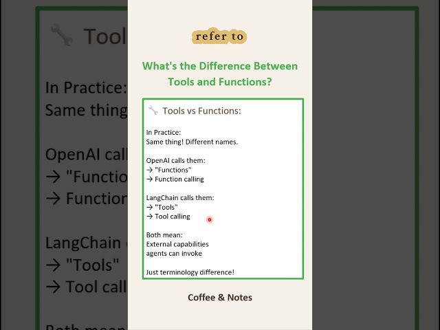 Tools vs Functions: What's the Difference? #AI #Dev #AgenticAI #generativeai #aieducation