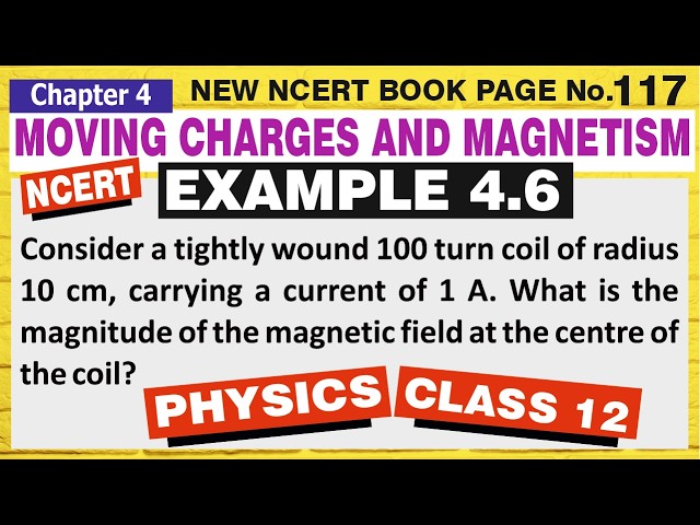 Example 4.6 🔥 Class 12 Physics ✅ Chapter 4 Moving Charges and Magnetism | NCERT Solutions