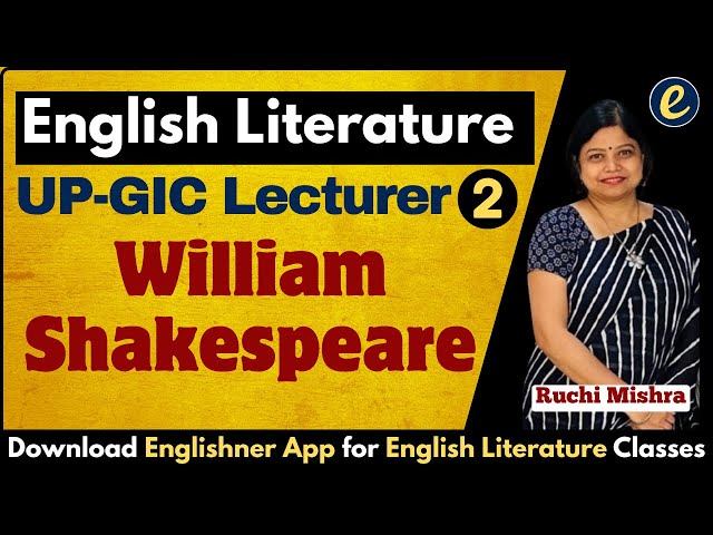 MCQs on William Shakespeare | English Literature Classes by Ruchi Mishra | Englishner App