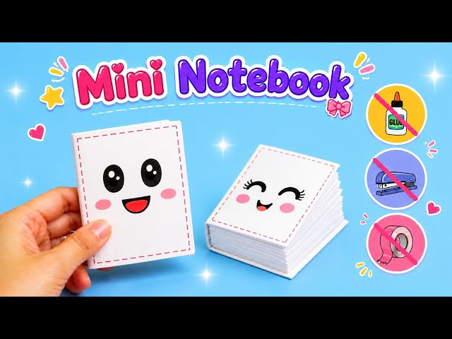 DIY mini notebook | No Glue No Scissors craft | Origami paper craft 