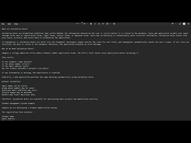 What are Validation Rules?
