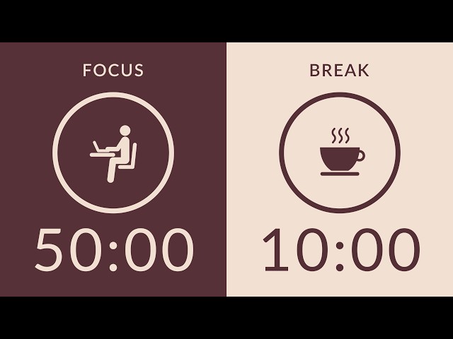 50/10 Pomodoro Timer | No Music 🔔 Bell Only | 2-Hour Study With Me for Deep Focus 🍅