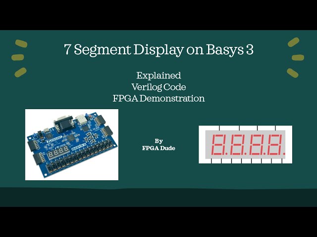 How to Control the 7-Segment Display on the Basys 3 FPGA Using Verilog