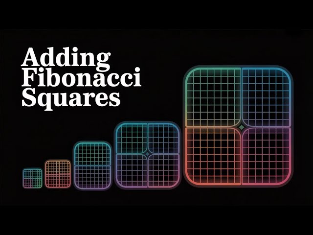 Fibonacci Squares Sum 🔢 | Beautiful Visual Proof (No Words!)