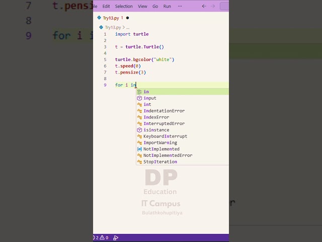 Easy Python Coding : Turtle Graphics Spiral Pattern