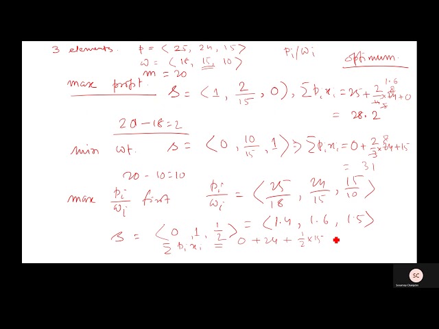 Greedy Algorithms: Fraction Knapsack Problem