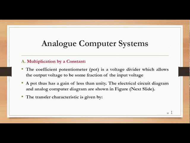 Analog Computer,Components, andSystems II