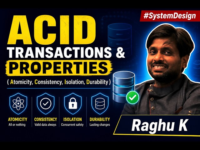 ACID Transactions &  Properties ( Atomicity,  Consistency,  Isolation, Durability) 🏆 SYSTEM DESIGN 💡