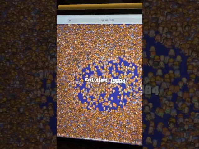 20k game objects in Javascript Game Engine on iPad | TypeSpriteJS #001