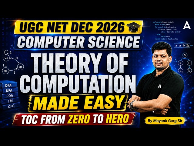 UGC NET Computer Science | UGC NET Computer Science Theory Of Computation Made Easy